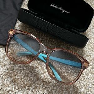 Salvatore Ferragamo light brown sunglasses